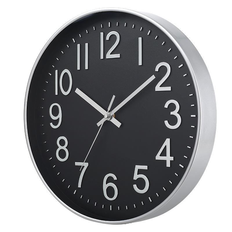 12 Inch 30CM Silent Wall Clock, Creative and Fashionable, Three-dimensional Digital Minimalist Clock for Home Living Room