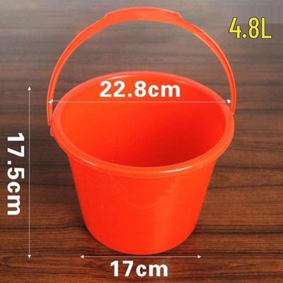 Moli 4.8L Red Handheld Plastic Bucket
