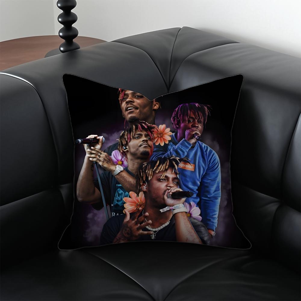 singer rap JJuice WRLDMT Cushion Cover Pillow Case Antidustmite Invisible zipper silky plush cushion 30X30cm