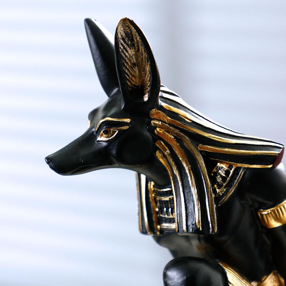 Kreatives Harz Weinregal Ägyptischer Anubis Hundegott Katzengott Ornament Wohnzimmer Büro Schrank Dekorationen
