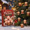 Rodinná vánoční ozdoba Prasátko Adventní kalendář, 2D plochá akrylová 24 dní Závěsné ozdoby Blind Box, Dekorativní odpočítávací dárek na svátky