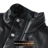 Futing Men's Winter Genuine Sheepskin Goose Down Leather Jacket
