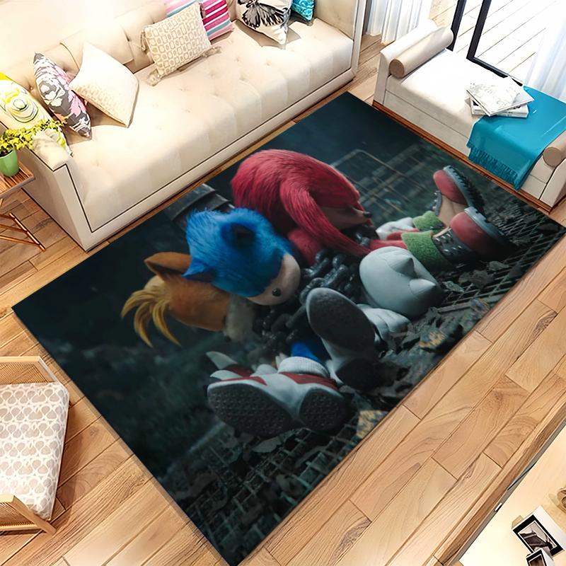 

Retro S-Sonic Cartoon Games Living Room Non-Slip Area Rug Soft Carpet for Bedroom Kids Playroom Sofa,Home Decor Doormat Gift 40x60cm