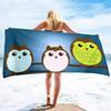 Owl Beach Towels Funny Cool Camo Owl Soft Pool Towel Quick Dry and Sandproof Beach Towel for Bathroom Yoga Gym Decorative Towels