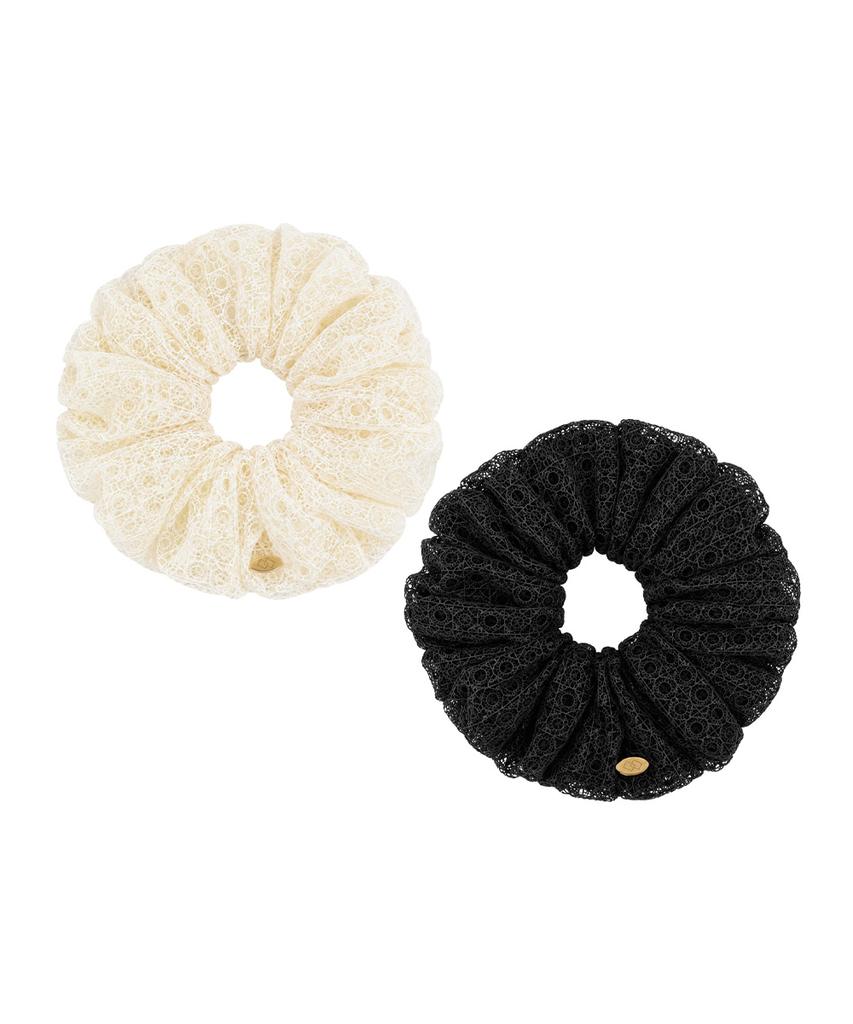 Dieuamour French Sheer Lace Scrunchie Hair Tie