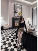 2024 Autumn Trendy Leopard Print Sequin Low Waist Short Skirt