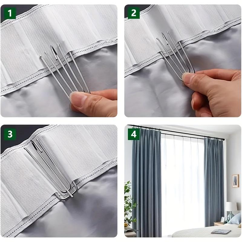 1 Roll of White Curtain Hook Cloth with Curtain Hook Tape for Curtain Heads, Shower Curtain Accessories, Home Decoration, Window