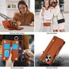 Etui Portfel Skórzany z Miejscami na Karty i Zamkiem Błyskawicznym Etui Klapka na Telefon dla IPhone 17 16 15 14 13 12 11 Pro Max Plus Promax 16e Pierścień Smycz Portmonetka