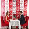 Bowknot Valentine's Day Party Backdrop Love Heart Streamers Hanging Curtains  Wedding Anniversary