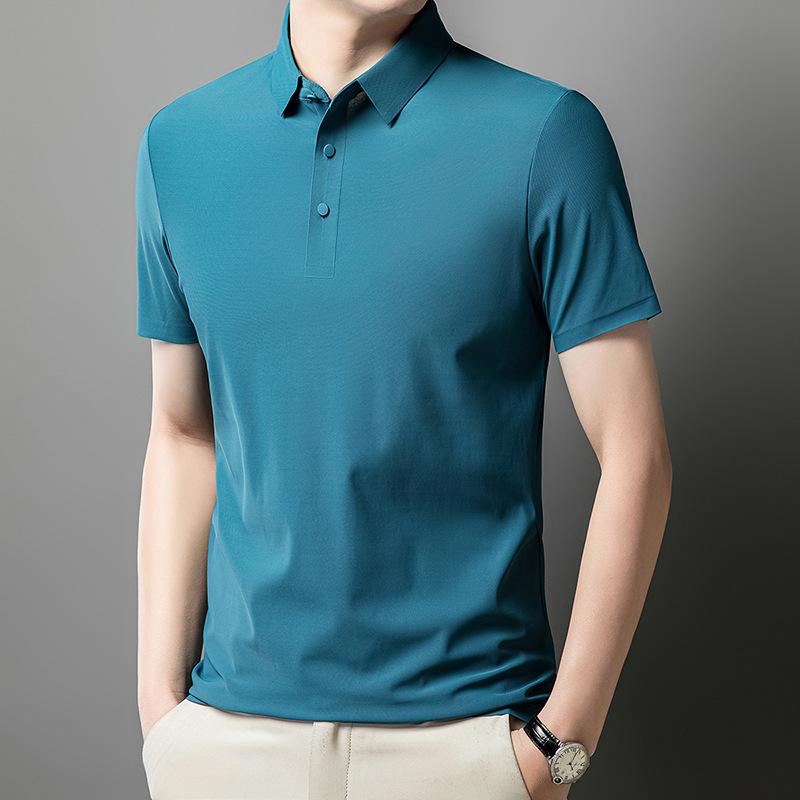 Men's Custom Short-Sleeve Polo Shirt with Logo – Seamless, Heat-Sealed, 3D Cut Design.