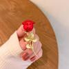 Luxury Festive Red Rose Sweater Brooch: Elegant Pin for Suits, Evening Dresses, and Corsages