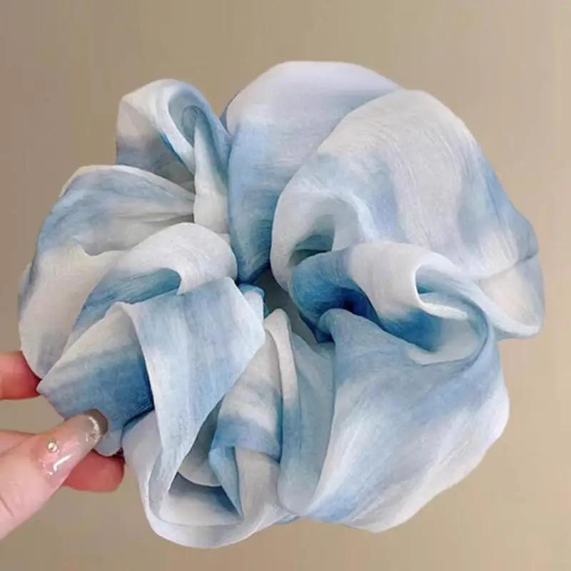 New Fashion Women Large Scrunchies Hair Scrunchies Retro Large Intestine Elastic Hair Band Girl Hair Accessories Hot