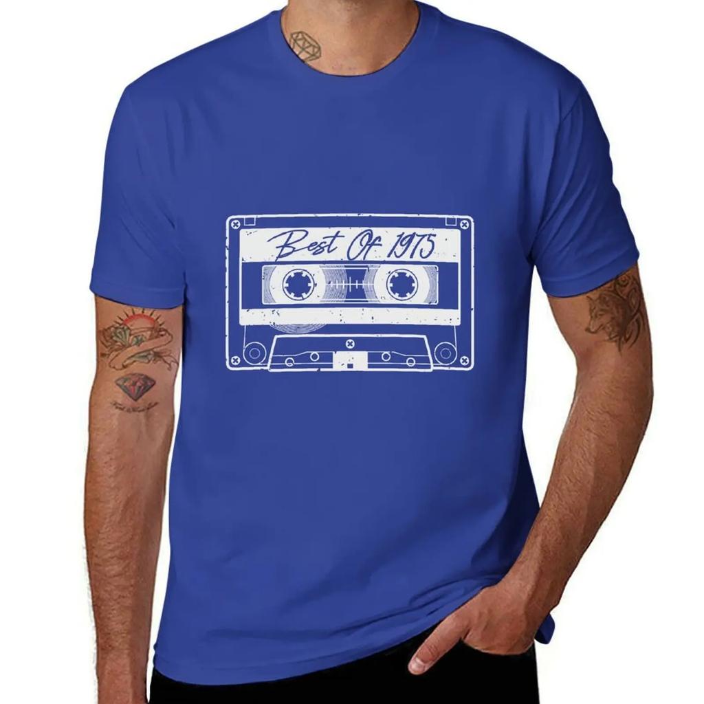 Cassette Tape Best Of 1975 TShirt vintage anime shirt tops vintage cotton graphic tees men clothing