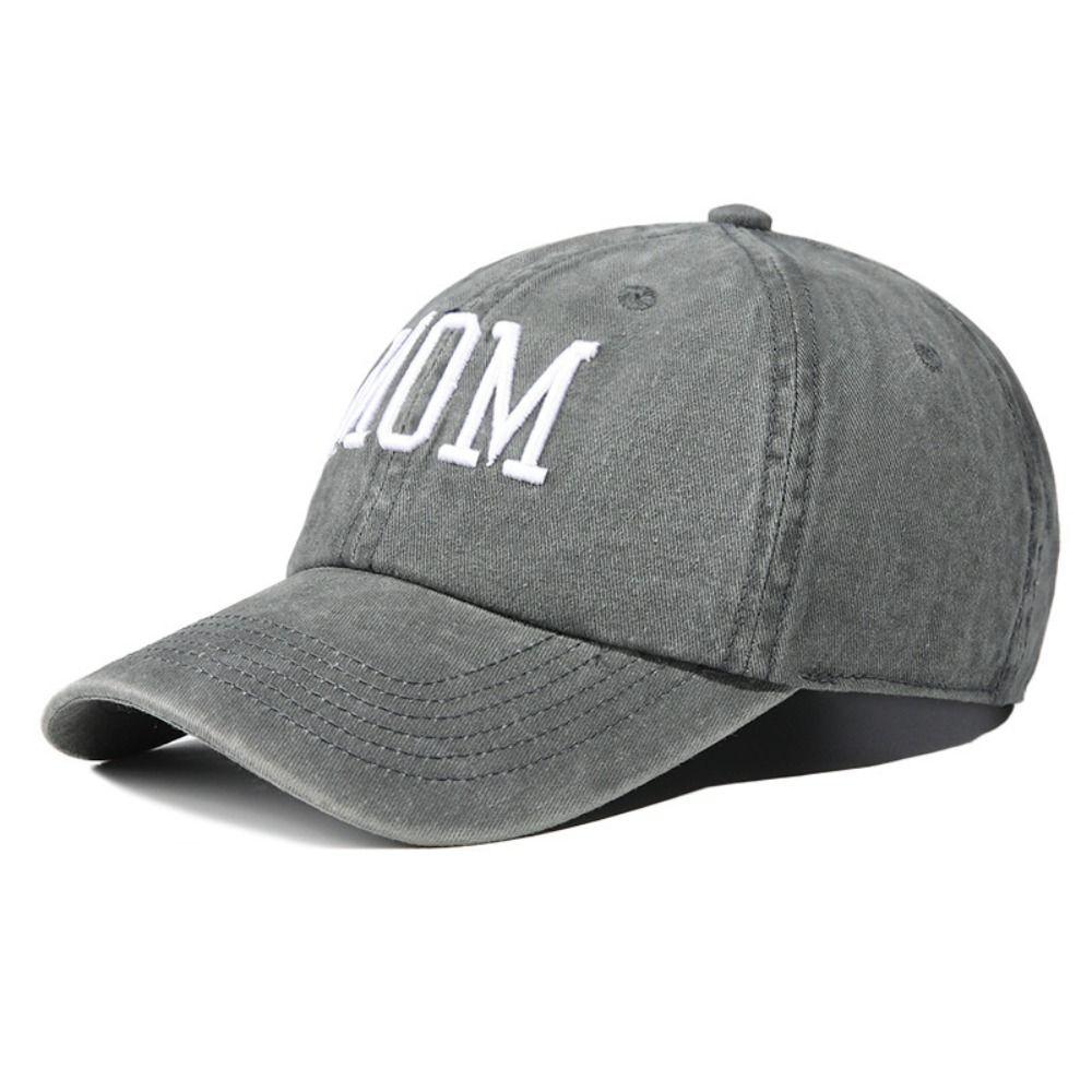 Washed Cotton Baseball Cap DAD MOM Embroidery Baseball Hats Fashion Sunscreen Hats For Man Women