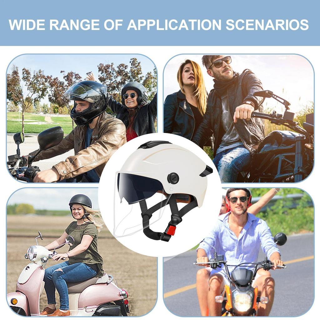 Helmet For Motorcycle Open Face Adults Helmets Protective Gear Double Visor Breathable Headgear For Street Motorbike Sportbike