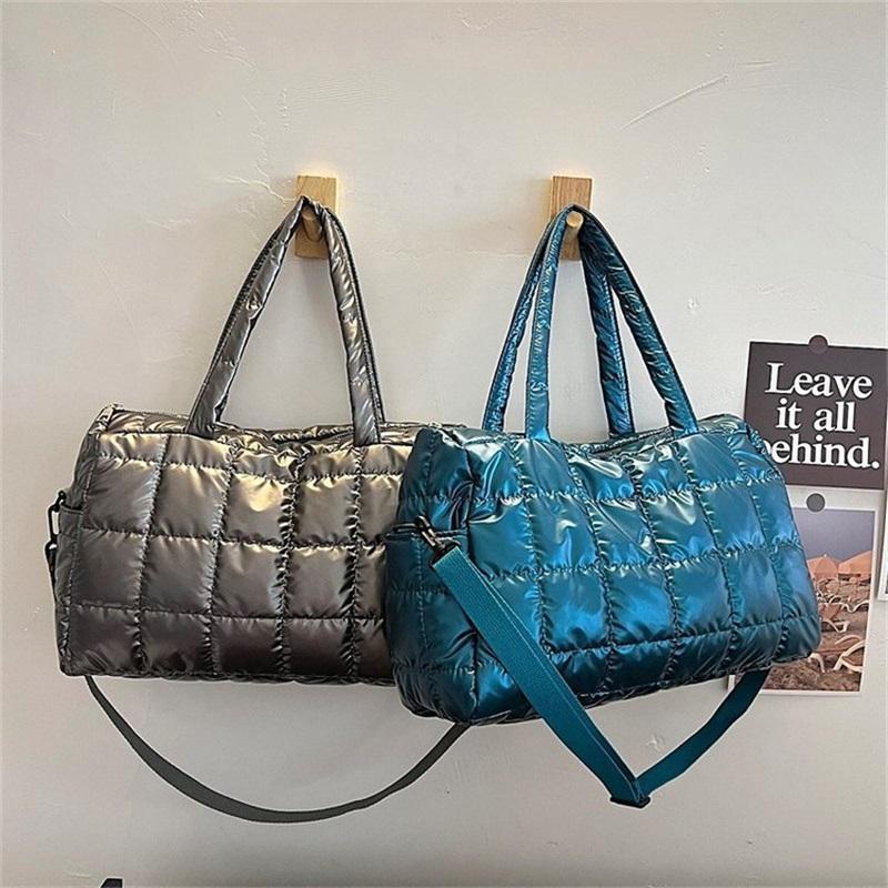 Large Capacity Women's Bag Lightweight Space Cotton Shoulder Crossbody Bag European American Down Bag For Women