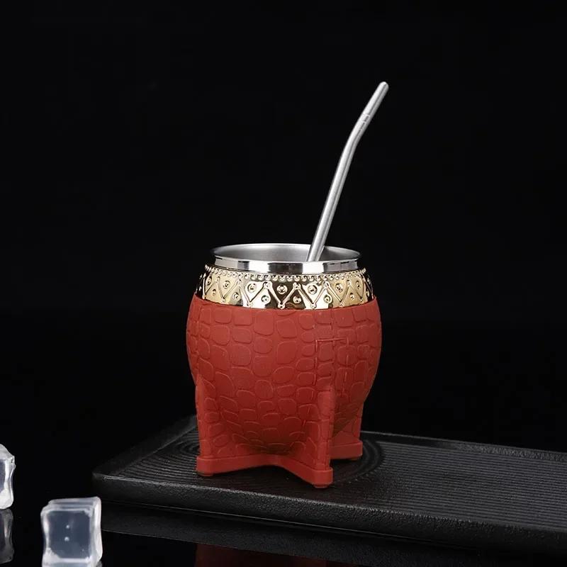 1PC Tazas Tazas Para Café Stainless Steel Double Wall Cup 200ml Insulated Tumbler Yerba Mate Tea Coffee Beer Drinking Mug Double