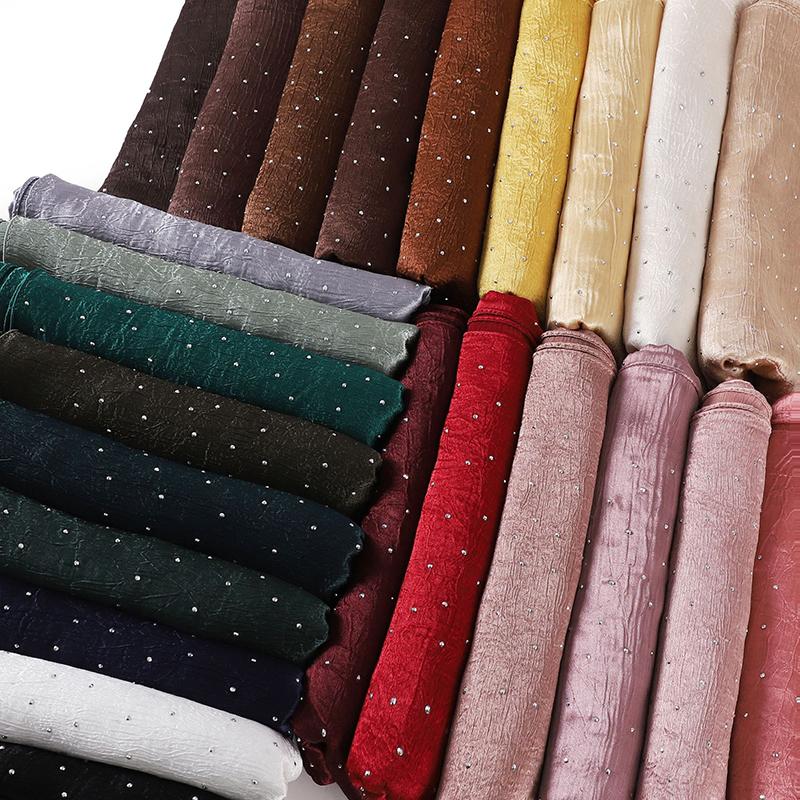 Muslim Chiffon Solid Color Hijab Scarf For Women Hijabs Scarves Squane Head Wrap Jersey Hijabs Islamic Turban Headband Shawl