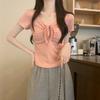 Pink Short Sleeve T Shirt With Embroidery For Elegant Casual Wear