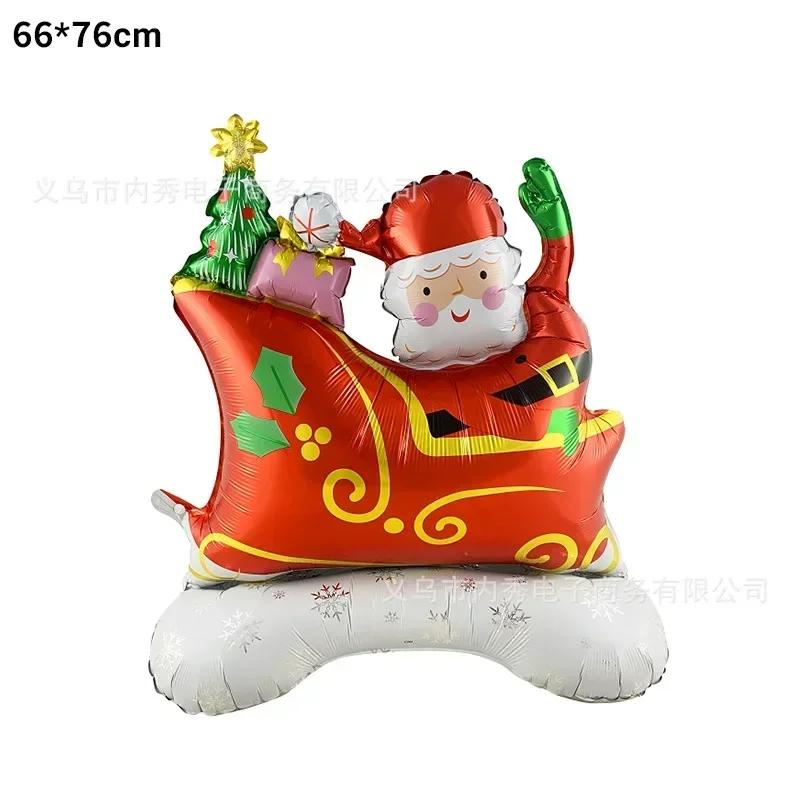 Große Weihnachtsballons Weihnachtsmann Schneemann Elch Strumpf Folienballon Weihnachtsdekorationen für Zuhause Navidad Neu