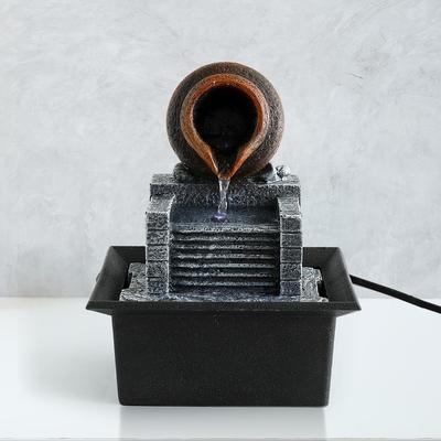 Polyresin Water Fountain for Home Decor (20cm) | Home Decor Items | Water Fountains for Living Room, Office, Reception