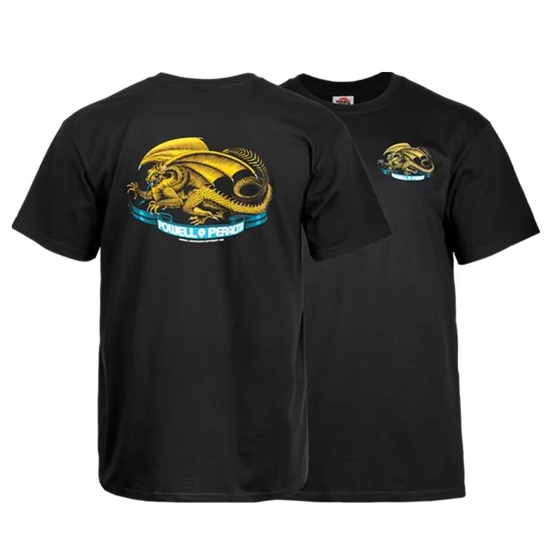 New Skull Snake Print T-Shirt Loose Oversized Men's Casual Sleev Fashion Street Hip Hop Clothing Top Men's Clothing