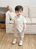 New Short Sleeve Shorts Vest Set Children's Clothing Boys Summer English Style Fashion Party Outfit