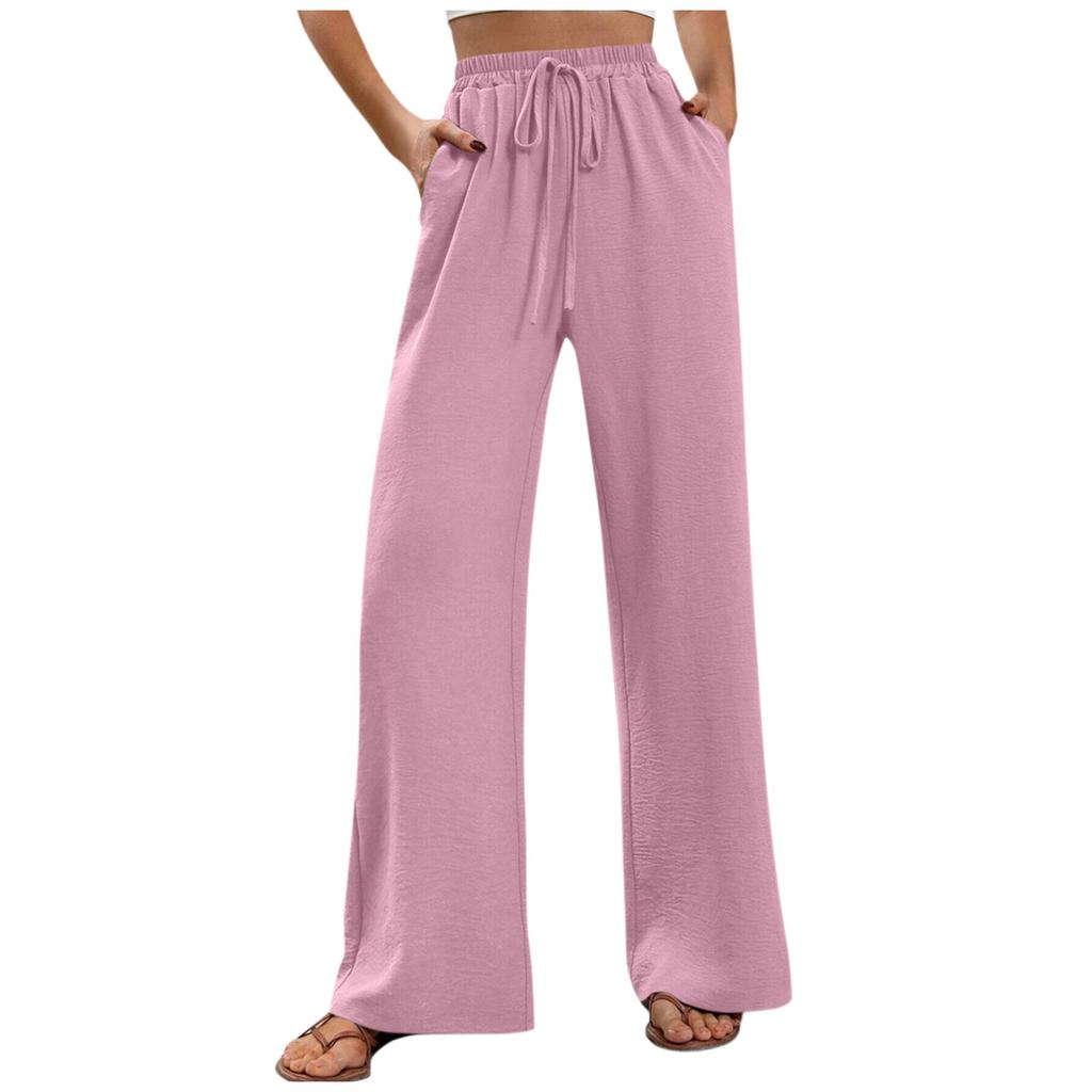 Women's Casual And Fashionable Versatile Color Floor Sweeping Wide Leg Casual Pants
