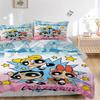3er Set Cooles Powerpuff Girls Bettwäsche-Set - Enthält 1 Bettbezug und 2 Kissenbezüge, Bequeme Bettwäsche mit Stilvollem Design für Schlafzimmer F005