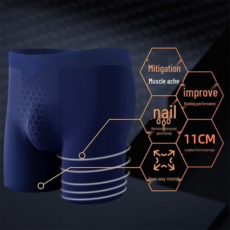 Nanjiren Men's 10A Antibacterial Boxer Briefs 3-Pack