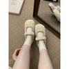 Wool shoes women wear new Korean fairy-style fleece warm cotton shoes and flat-soled Mary Jane Doudou shoes