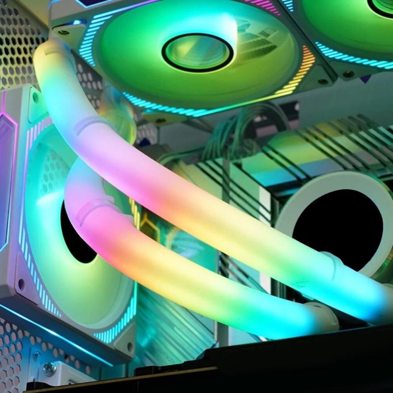 5V 3Pin ARGB Sync Soft Water Cooling Tube for Desktop Computer Chassis Y Decors Light Tubing Cover