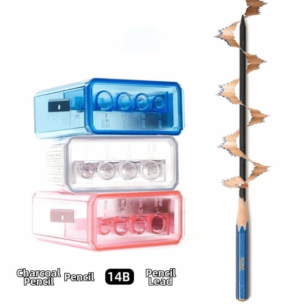 4 Holes Pencil Sharpener Multi-functional Sketching Students Manual Sharpener  Sketching Use