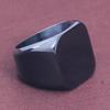 Retro minimalistický 18mm nerezový titanový prsten s laserovým logem