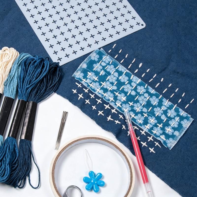 Anfängerfreundliches Stickset Enthält PET-Schablone Stoff Und Garn Für Handgemachte Dekoration