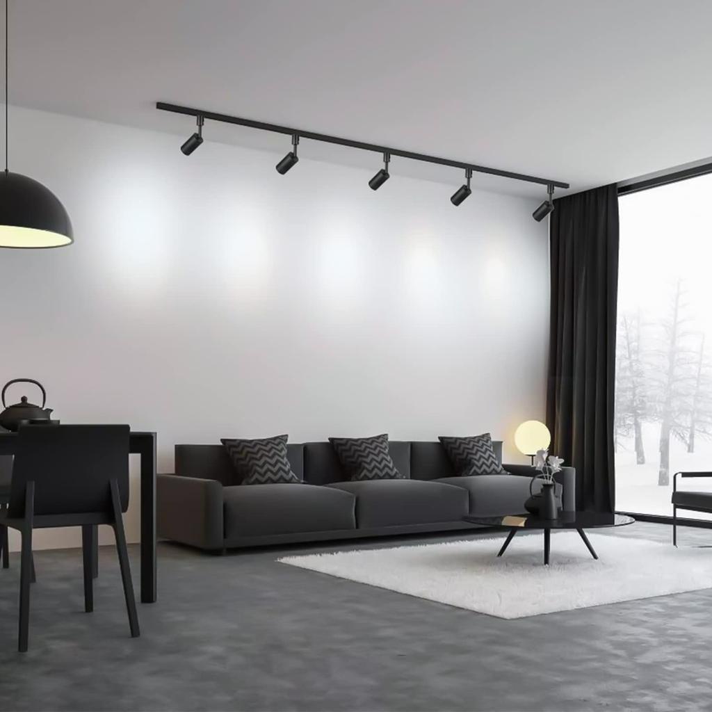 Ygdesign LED Spotlight for Lighting Rails, 100W Equivalent, Integrated LED Lighting, Set of 4, Daylight White (5000K-6000K), Duct Rail Spotlight