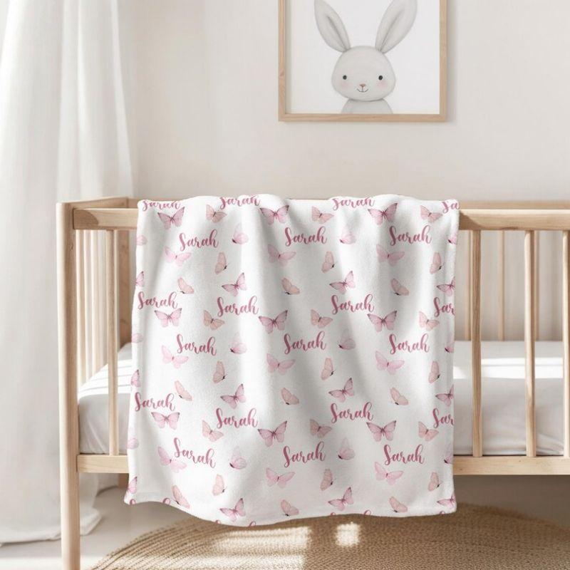 VIKAMA Soft Watercolor Floral Flannel Blanket Warm For Cottagecore Nursery Bedroom Sofa Throw All Season Decor