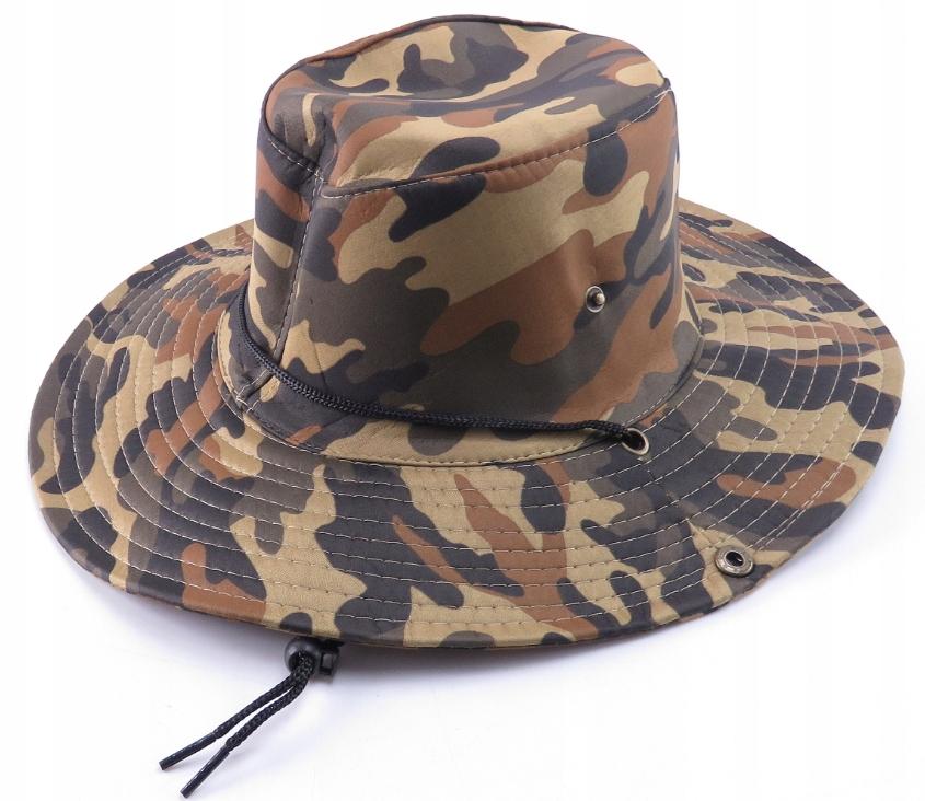 Kapelusz Kowbojski Rozmiar 58 Z Regulacją Pod Brodą Militarny Wzór