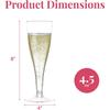 Clear Plastic Champagne Glasses Disposable Champagne Flutes for Parties, Weddings, and Toasting - Elegant and Durable 4.5oz