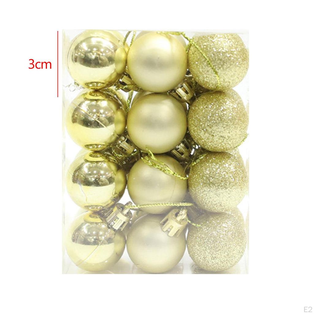 24 Stücke Weihnachtskugeln Ornamente Baum Hängende Dekorationen Weihnachtsdekoration Set für