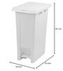 Pearl Metal, Made in Japan, Double-Door Trash Can, White, Pedal Pail #37, Captain Stag UW-1515, 37L