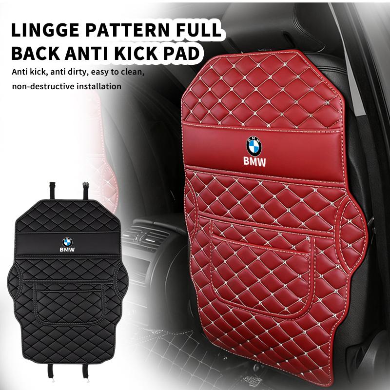Car Seat Back Leather Anti Kick Mat Storage Bag Protector Pad For BMW M 1 3 4 5 6 7 Series M3 M6 F01 F02E34 E36 E70 F10 X6 X1