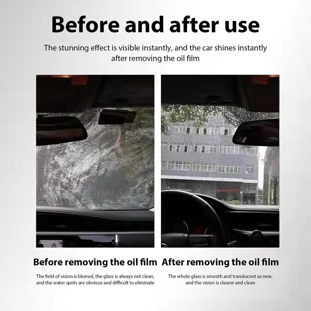 Car Windshield Cleaning Brush Glass Cleaning Board Defogger Hydrophobic Wipes Polishing Auto Vehicle View Enhancer Efficient