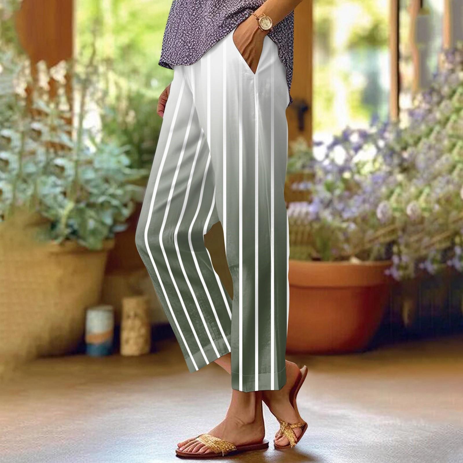 

Женские повседневные брюки с модными карманами и эластичной резинкой на талии XXXL армия зеленый