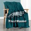 Philadelphia Eagles Customize Text Blanket Throw Personalized Blanket Soft Warm Cozy For Bedding Home Decor Chair Bed For All Occasions