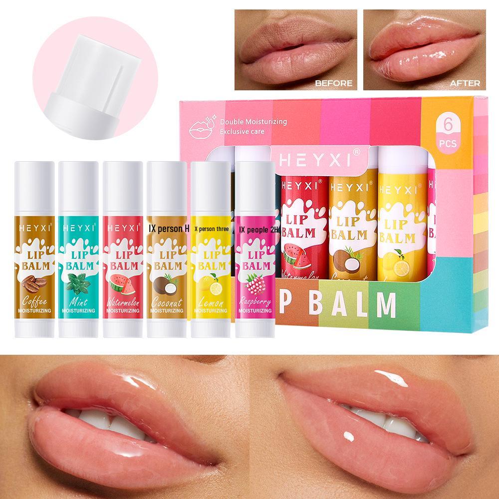 HEYXI Han Yuanshi Lip Balm Set - Moisturizing, Hydrating, Nourishing Care (6/12 Pieces)