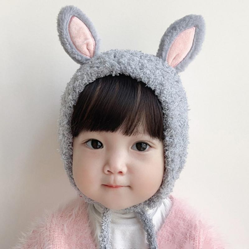 Cute Cap Autumn Winter Kids Newborn Baby Cap Knitted Warm Crochet Rabbit Ear Beanie Unisex Baby for 5 months to 3 Years