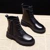 New Thick-Soled Female British Style Boots Wild Winter Short Boots Women Shoes Cotton Shoes Winter Plus Velvet