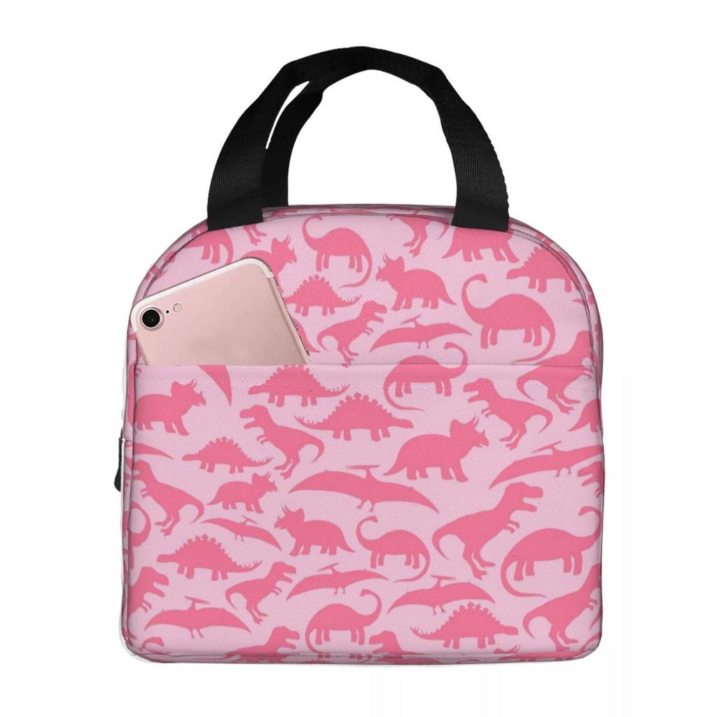Cartoon Cute Dinosaur Pattern Insulated Lunch Bag for Kids School Cooler Thermal Food Box Tote Leakproof Lunch Boxes Container