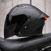 Smart LED Tail Light Motorcycle Helmet 3/4 Open Face ABS Full Protection Universal Fit Men Women